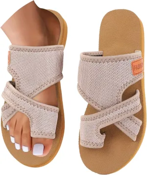 Mesh Sandals for Women Orthowalk Shoes Orthopedic Arch Support Beach Breathable Comfortable Wide Hollow Slides
