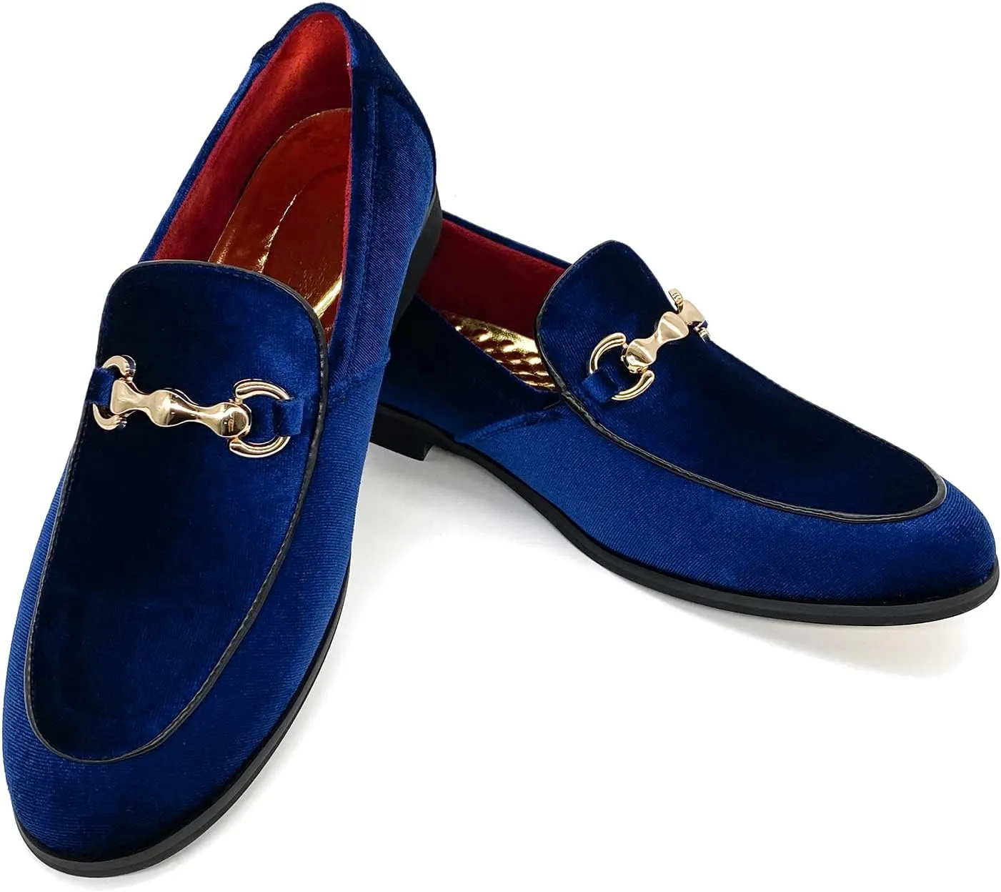 MHB Men's Multiple Colors Velvet Loafer Slip-on Tuxedo Dress Shoes Glitter Suede Smoking Slipper
