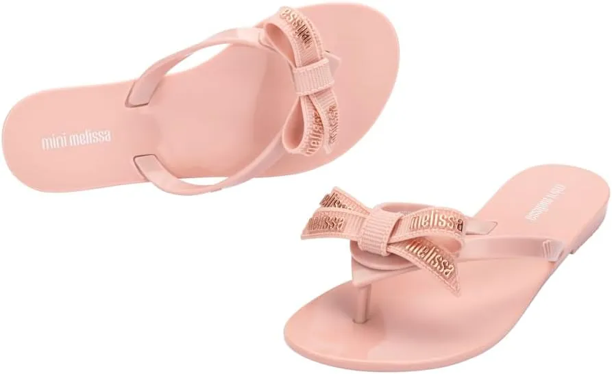 mini melissa Harmonic Collection Girls Flip Flops - Kids Slip On Sandals, Jelly Shoes