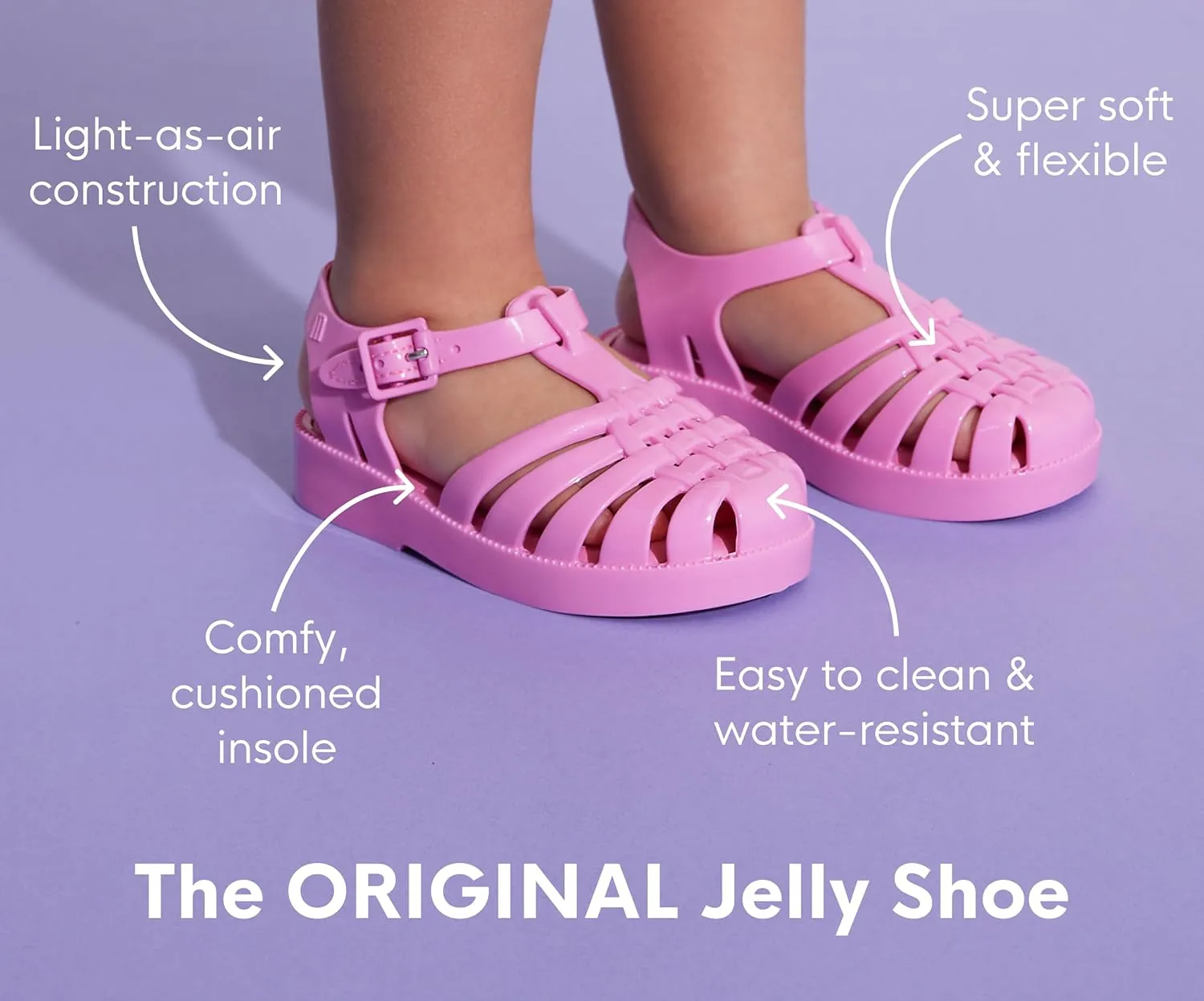 mini melissa Harmonic Collection Girls Flip Flops - Kids Slip On Sandals, Jelly Shoes