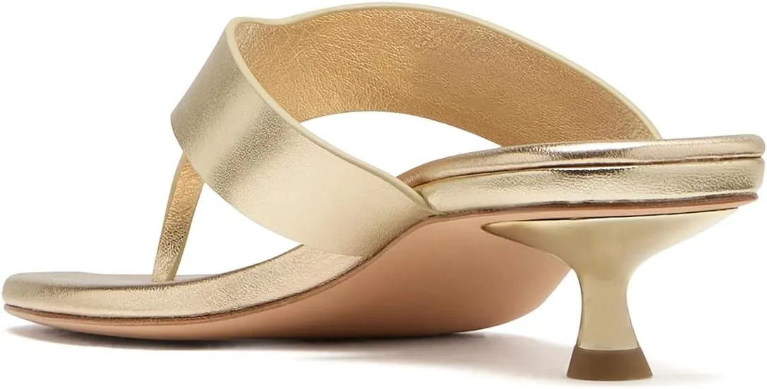 miss left Women Open Toe Kitten Low Heel Thong Slide Sandals Slip on Comfortable Flip Flops Classic Summer Casual Mule Size 4-16 US