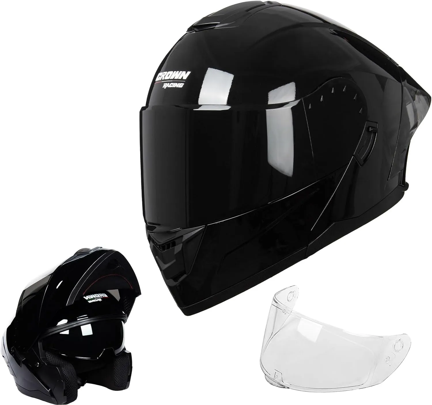 Modular Motorcycle Helmet with Flip-Up Design, DOT Approve with Extra Clear Visor, Full Face Motorcycle Helmets