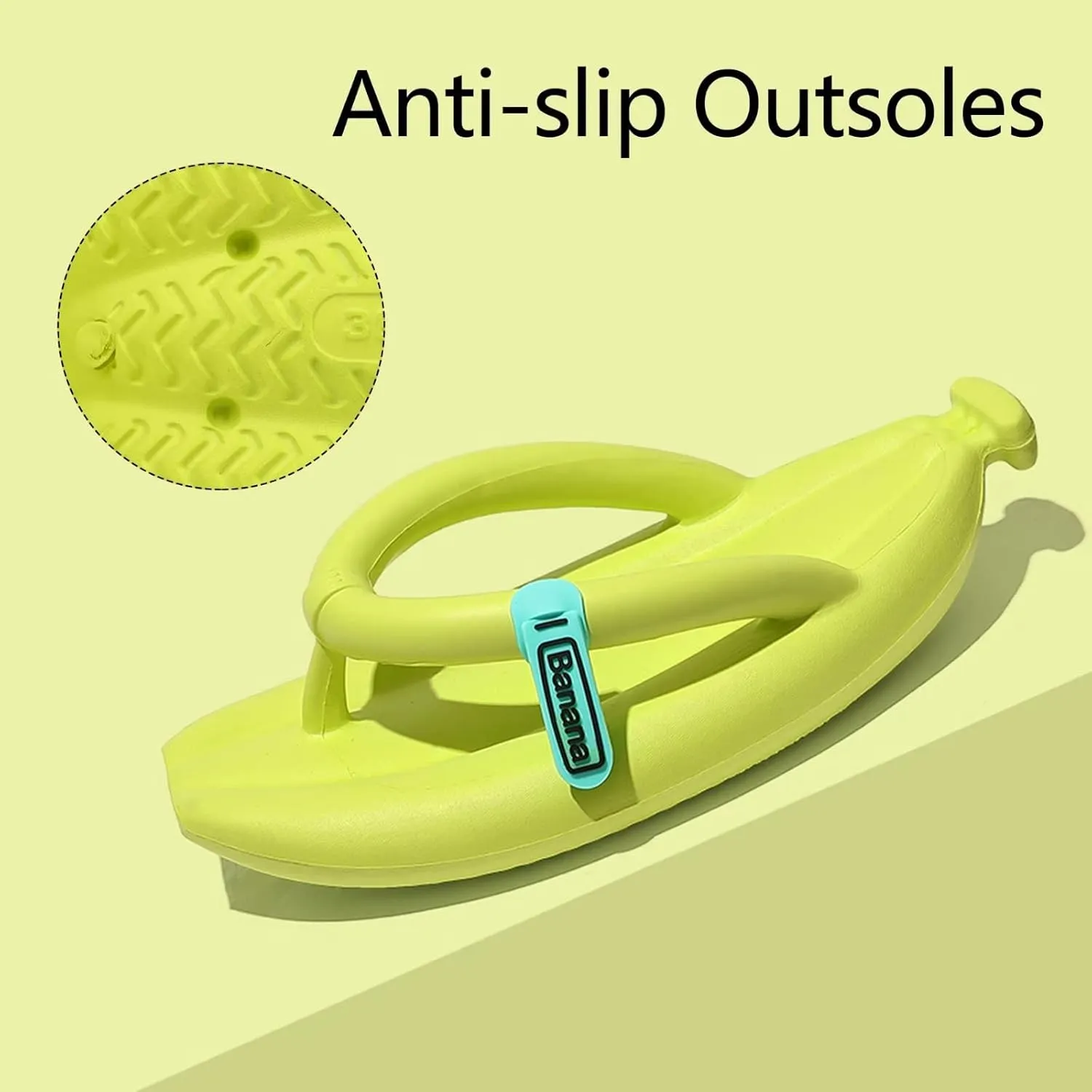 MOLERFO Unisex Banana Flip Flops for Women Men Cloud Slides Sandals Pillow Non Slip Slippers Bathroom Shower Summer Pool Beach Creative Fruit Shoes