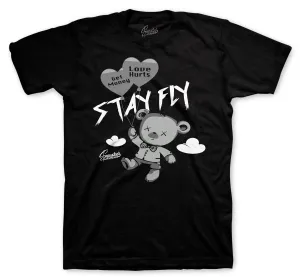 Money Over Love T-Shirt - Retro 11 Cool Grey