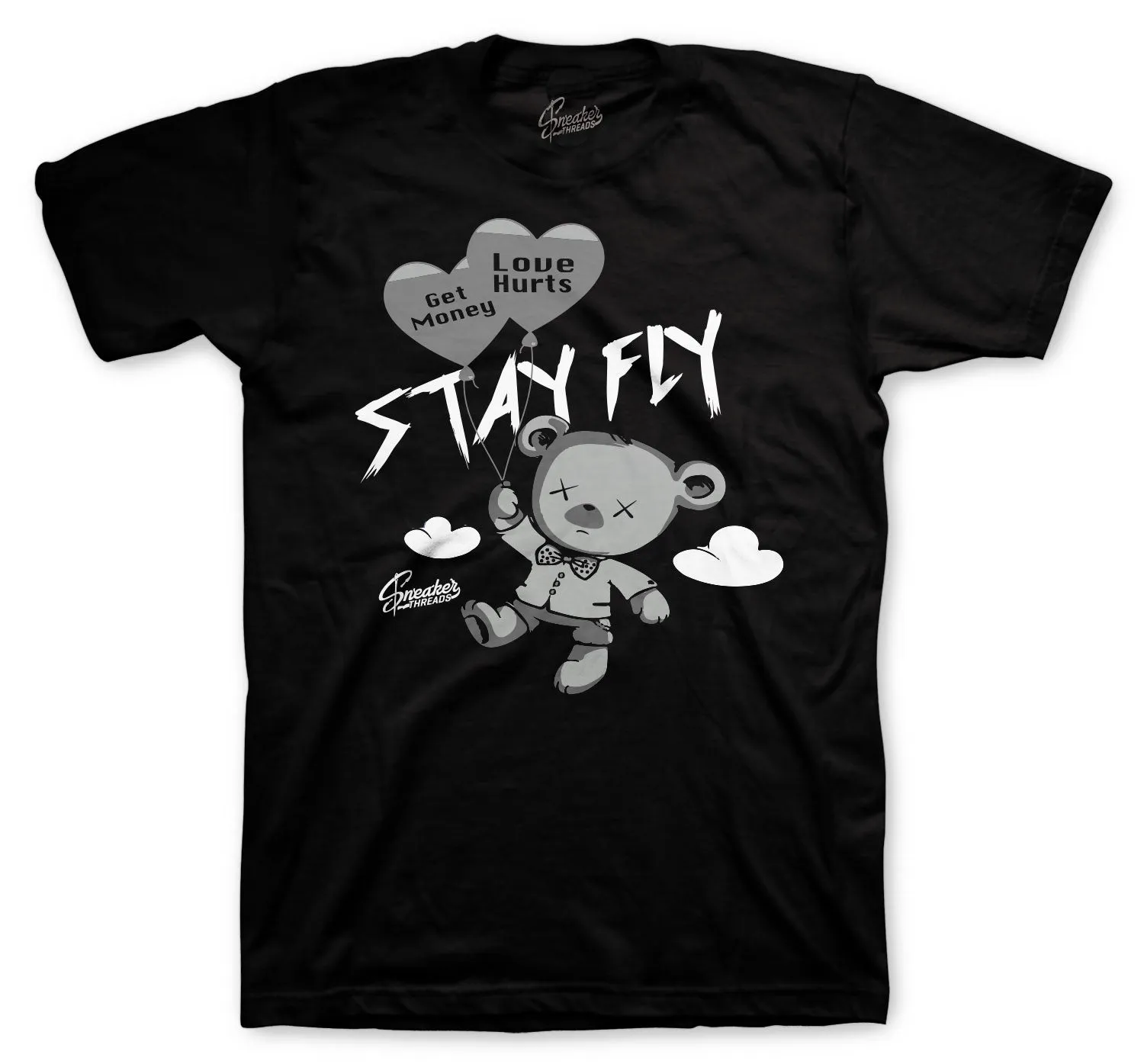 Money Over Love T-Shirt - Retro 11 Cool Grey
