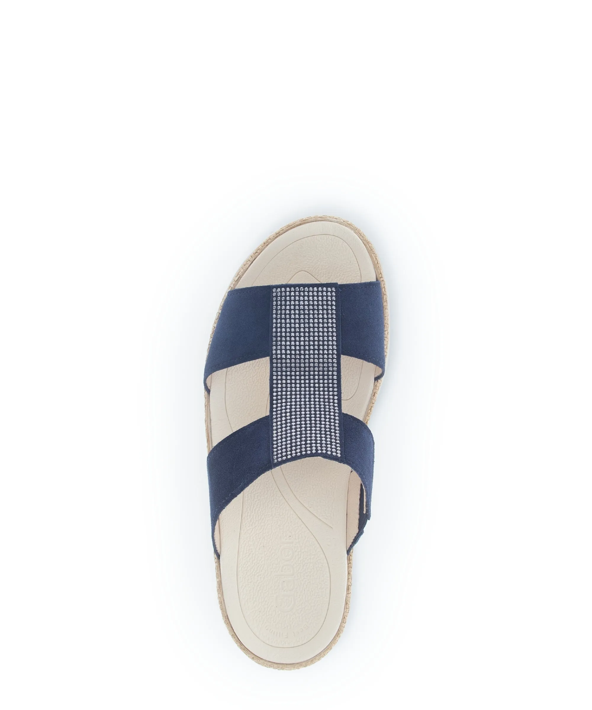 Mules bleues en cuir