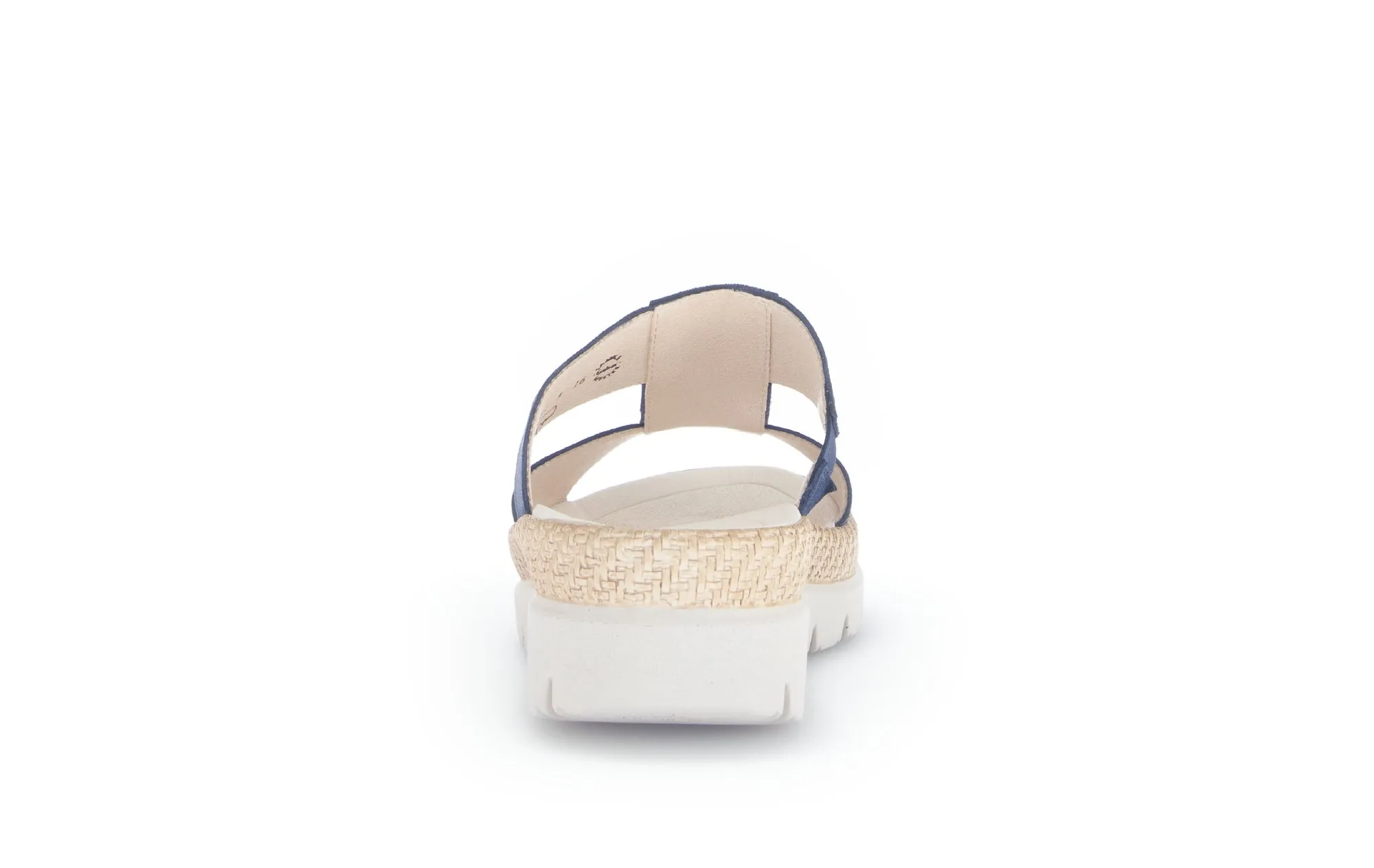 Mules bleues en cuir
