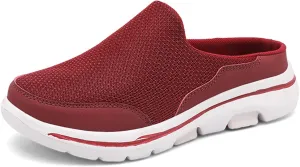 Mules for Women 2025 Breathable Mesh Walking Mules Sneakers Comfortable Light Open Back Shoes Closed Toe Slides Orthopedic Diabetic Shoes with Arch-Support Fashion Slip On Shoe