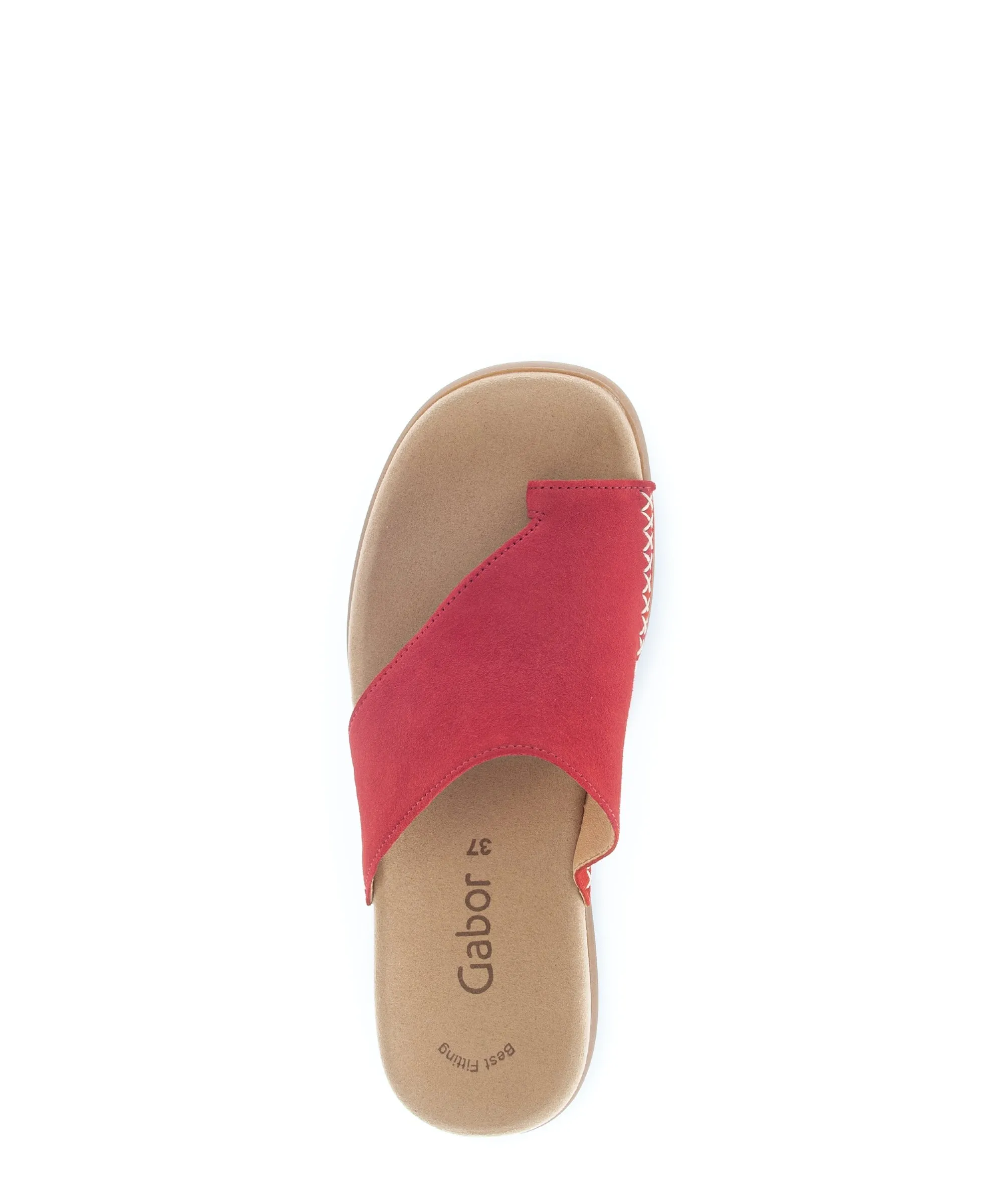 Mules rouges en cuir velours