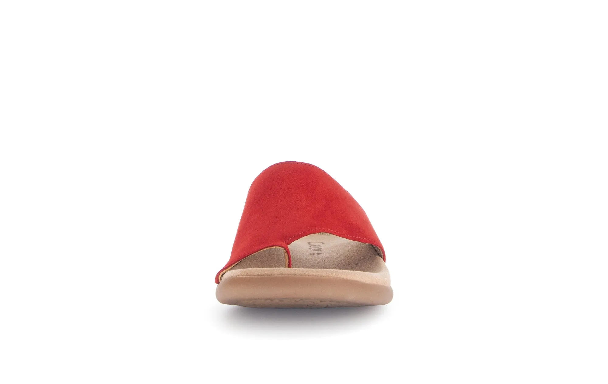 Mules rouges en cuir velours