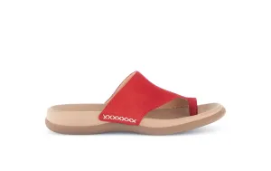 Mules rouges en cuir velours