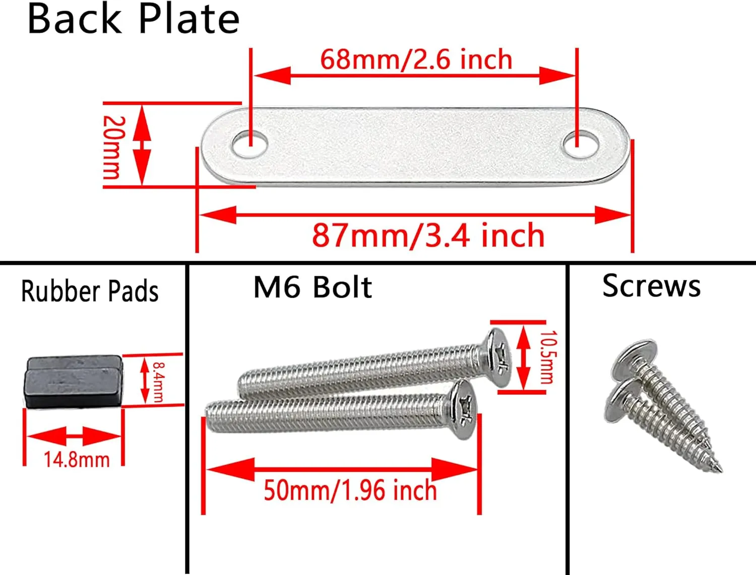 MX 4-1/2" Boat Folding Cleat Marine Dock Cleats Flip Up Boat Cleats Stainless Steel with Fastener Pack of 4