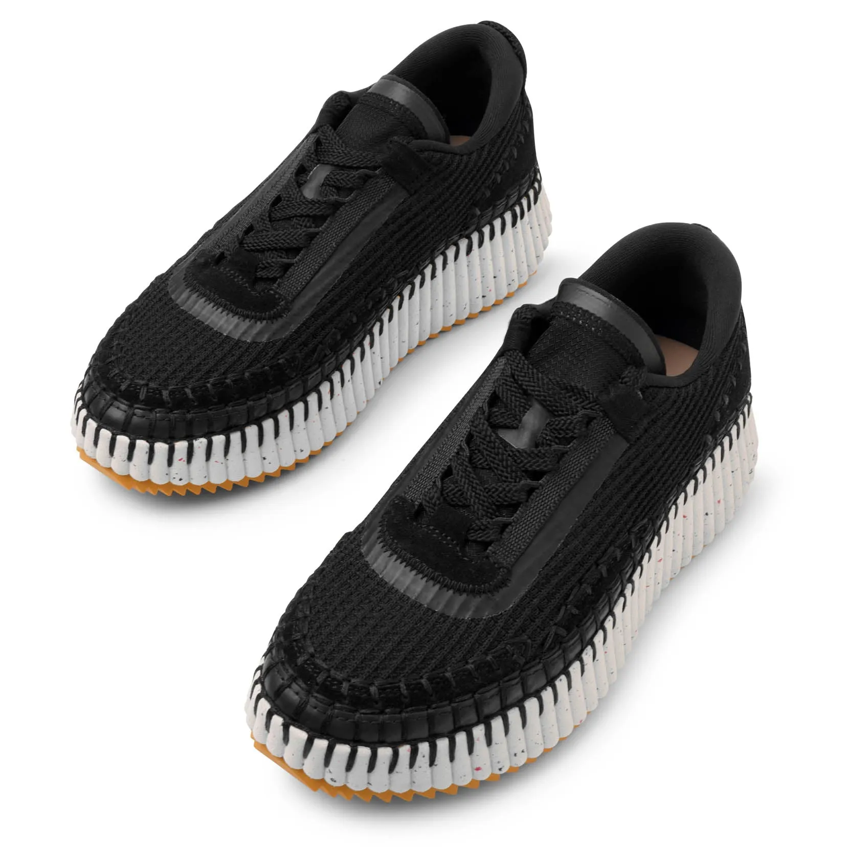 Nama black mesh sneakers