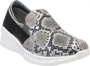 NAOT Footwear Women's Titan Slip On Shoe Gray Cobra Lthr/Black Combo 7 M US