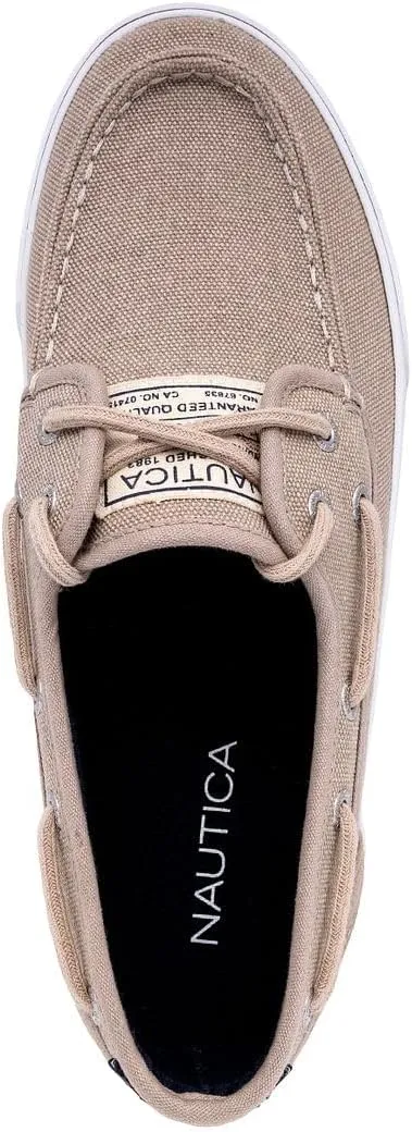 Nautica Men's Casual Boat Shoes, Moc-Toe Loafers with Cushioned Insole, Deck Fashion Sneaker