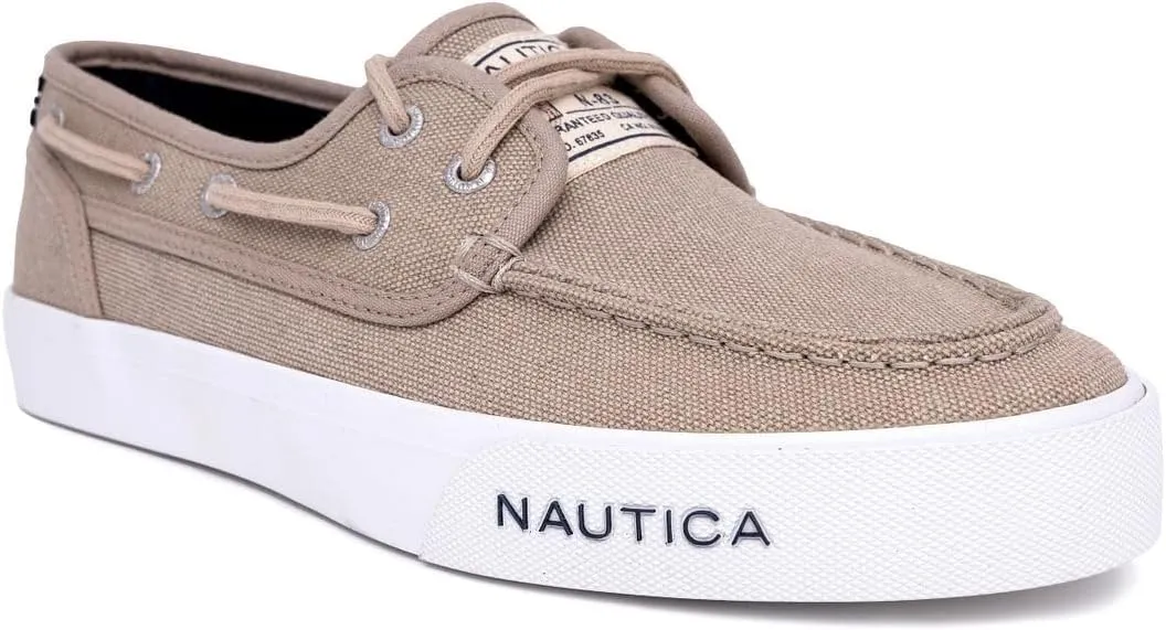 Nautica Men's Casual Boat Shoes, Moc-Toe Loafers with Cushioned Insole, Deck Fashion Sneaker