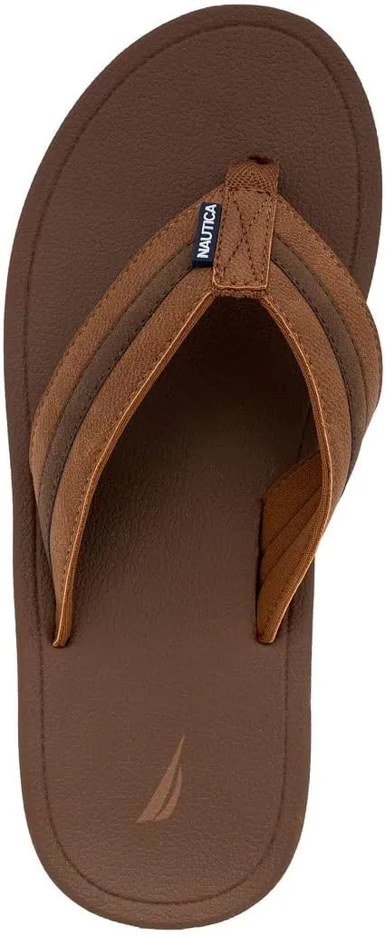 Nautica Men's Flip Flop, Beach Sandal, Boat Slide, Water Slippers