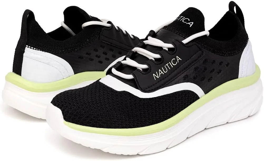 Nautica Women's Fashion Sneaker Lace-Up Running Shoe Casual Max Cushioning Walking Tennis Sneaker