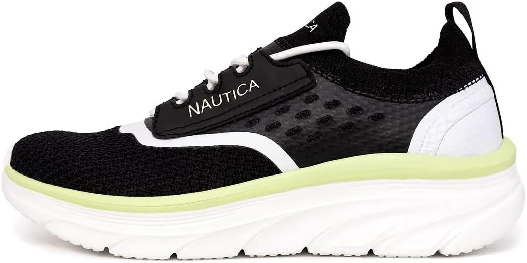 Nautica Women's Fashion Sneaker Lace-Up Running Shoe Casual Max Cushioning Walking Tennis Sneaker