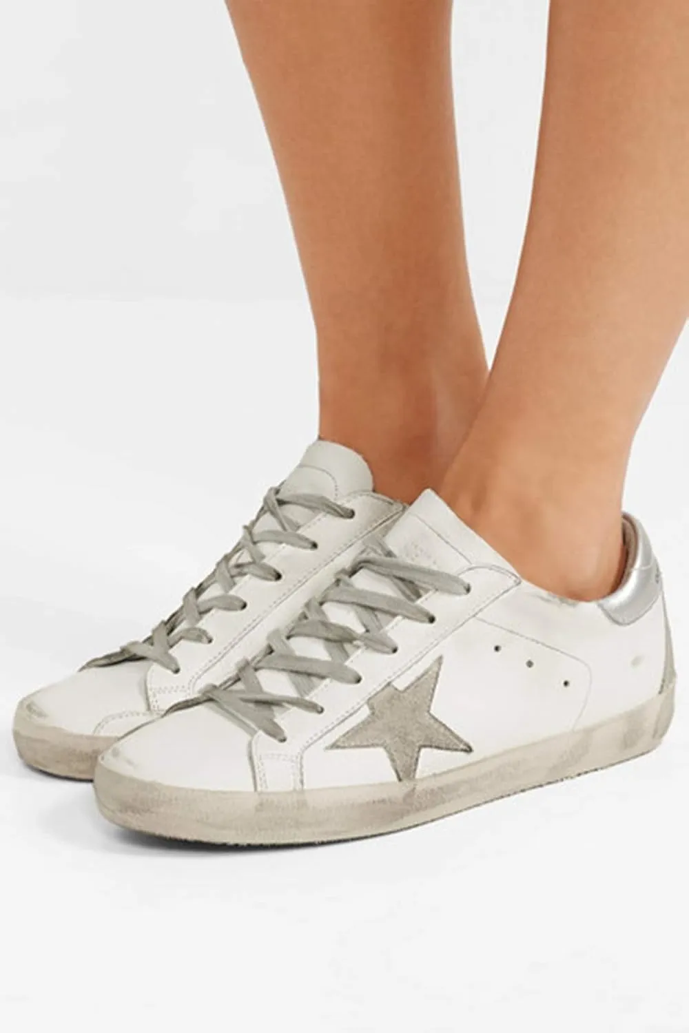 nesho Casual Leather Sneakers Super Star Womens Sport Shoes Slide