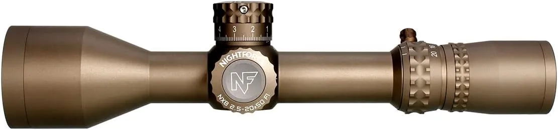 Nightforce NX8 2.5-20X50mm 8X Zoom Range Ultra-Compact Rugged Razor-Sharp Hunting Scopes | Various Reticle Options