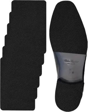 Non-Slip Shoe Sole Protector Pads for High-Heels,Silicone Anti Slip Shoe Grips on Bottom of Shoes,Sole Guard for Shoes,Self-Adhesive Non-Slip Grips,Repair Worn Soles(6"x4" Black-3Pairs)