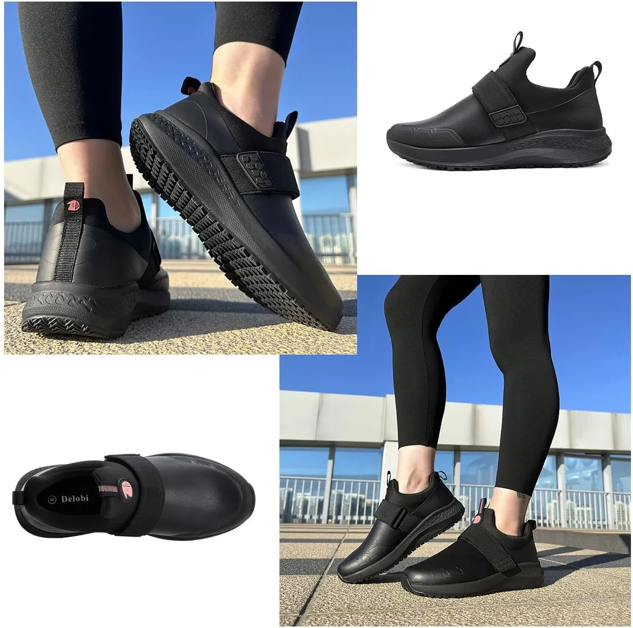 Non Slip Work Shoes for Women Food Service Slip Resistant Waterproof Kitchen Chef Slip On Restaurant Shoes Walking Sneakers Lightweight Comfortable Working Footwear