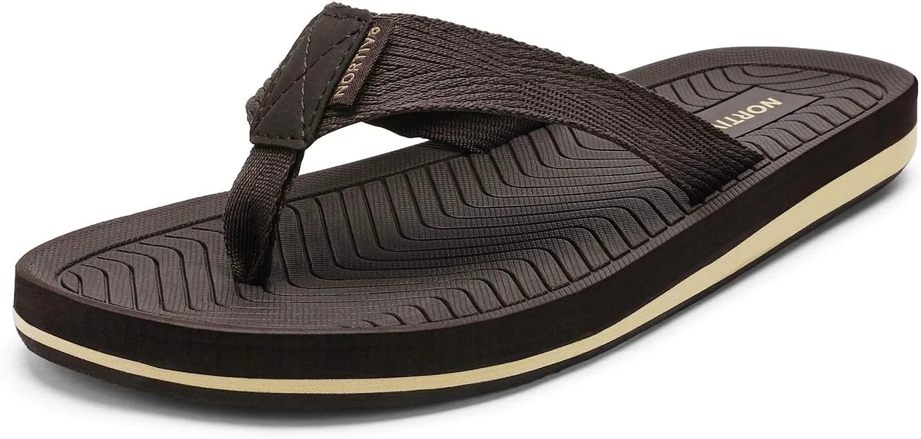 NORTIV 8 Men's Flip Flops Thong Sandals Comfortable Light Weight Beach Shoes REVIVA