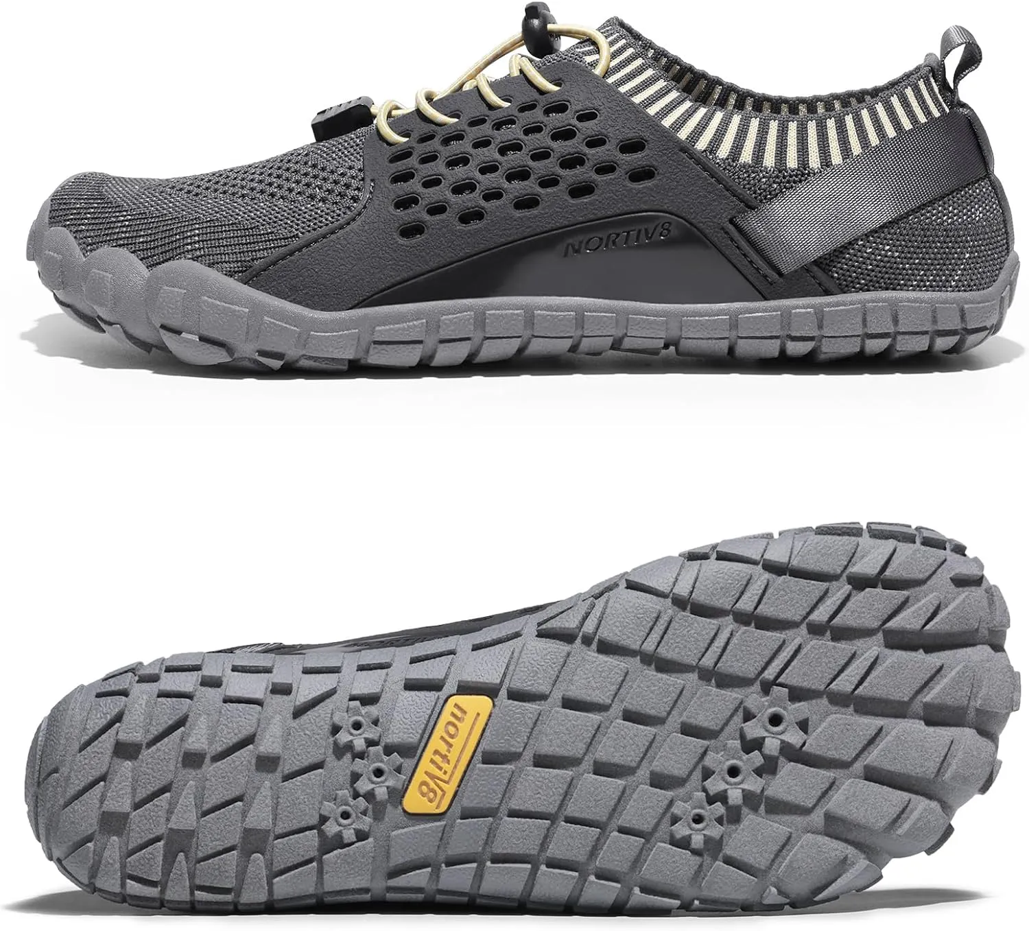 NORTIV 8 Men's Water Shoes Barefoot Athletic Lightweight Sports Aqua Shoes Outdoor Swim Fishing Hiking Diving Surf Walking Water Shoe TREKMAN
