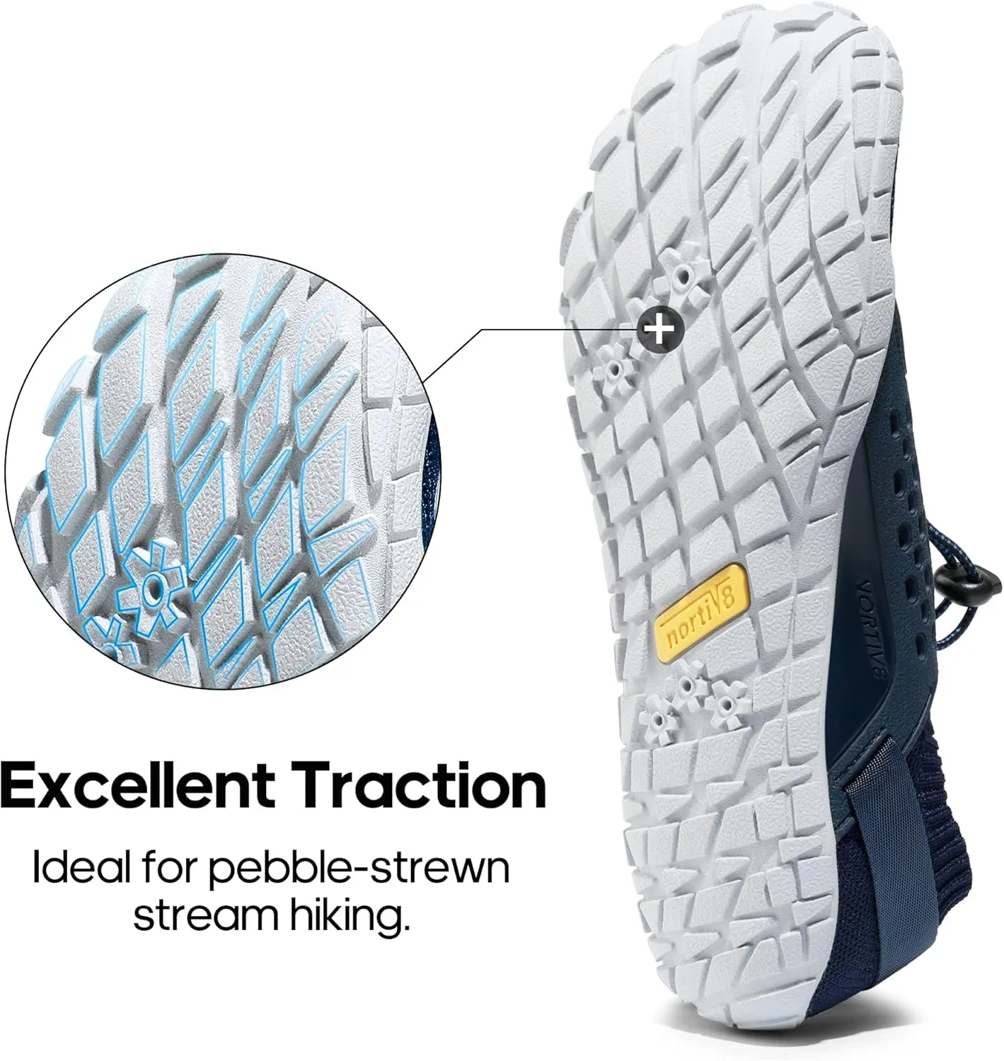 NORTIV 8 Men's Water Shoes Barefoot Athletic Lightweight Sports Aqua Shoes Outdoor Swim Fishing Hiking Diving Surf Walking Water Shoe TREKMAN
