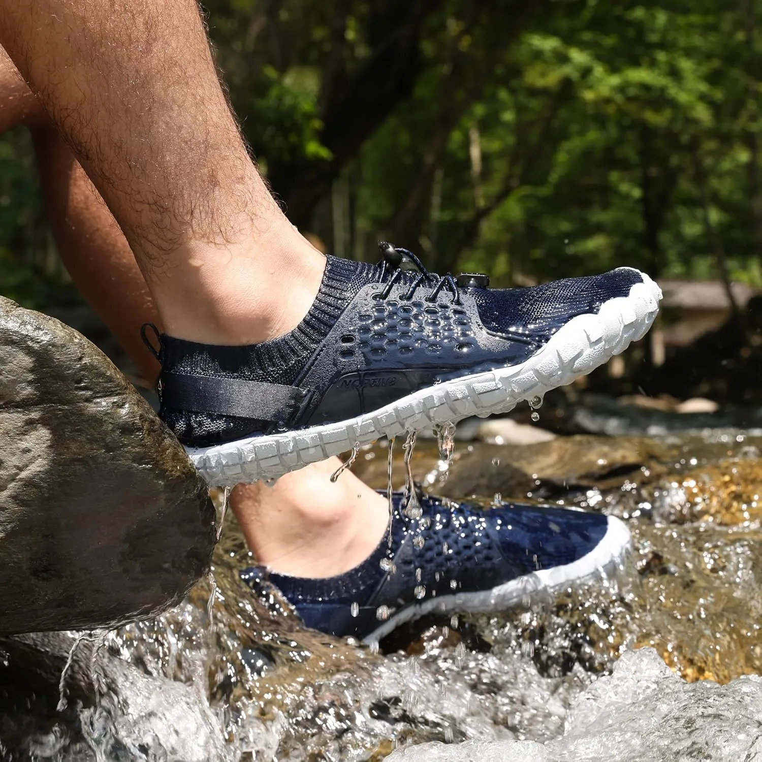 NORTIV 8 Men's Water Shoes Barefoot Athletic Lightweight Sports Aqua Shoes Outdoor Swim Fishing Hiking Diving Surf Walking Water Shoe TREKMAN