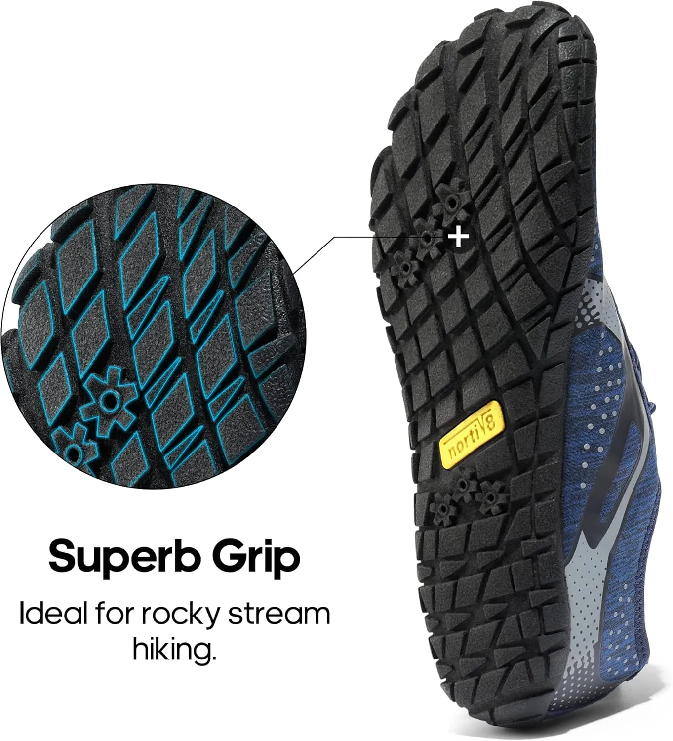 NORTIV 8 Men's Water Shoes Barefoot Athletic Lightweight Sports Aqua Shoes Outdoor Swim Fishing Hiking Diving Surf Walking Water Shoe TREKMAN