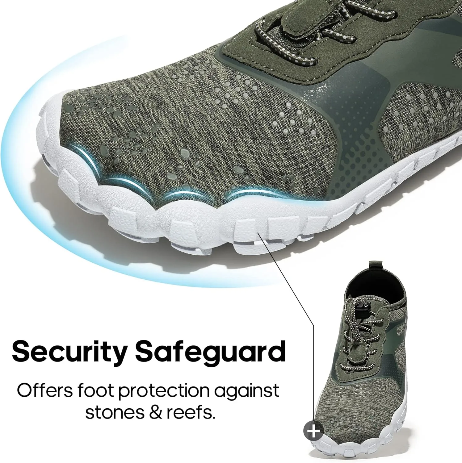 NORTIV 8 Men's Water Shoes Barefoot Athletic Lightweight Sports Aqua Shoes Outdoor Swim Fishing Hiking Diving Surf Walking Water Shoe TREKMAN