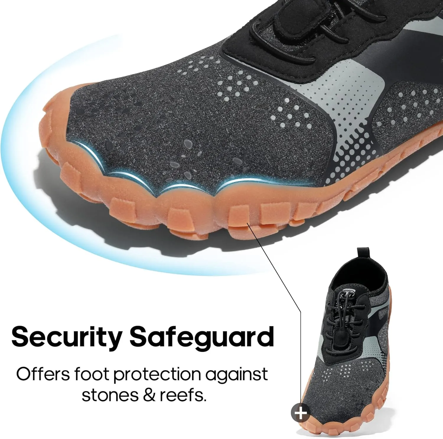 NORTIV 8 Men's Water Shoes Barefoot Athletic Lightweight Sports Aqua Shoes Outdoor Swim Fishing Hiking Diving Surf Walking Water Shoe TREKMAN