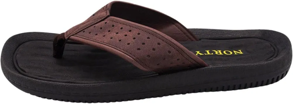 NORTY - Men's Ultra Soft EVA Foam Flip Flop Thong Sandal for Beach, Pool Or Everyday - 2 Colors