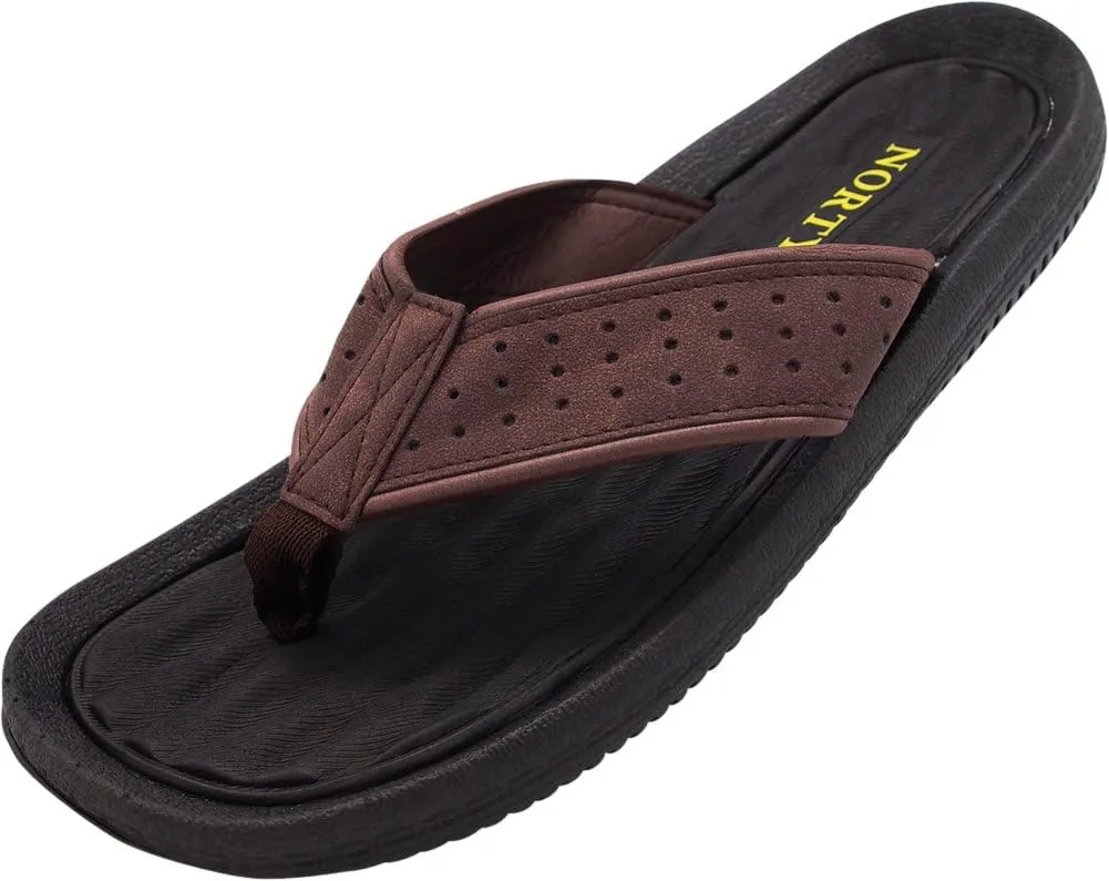NORTY - Men's Ultra Soft EVA Foam Flip Flop Thong Sandal for Beach, Pool Or Everyday - 2 Colors