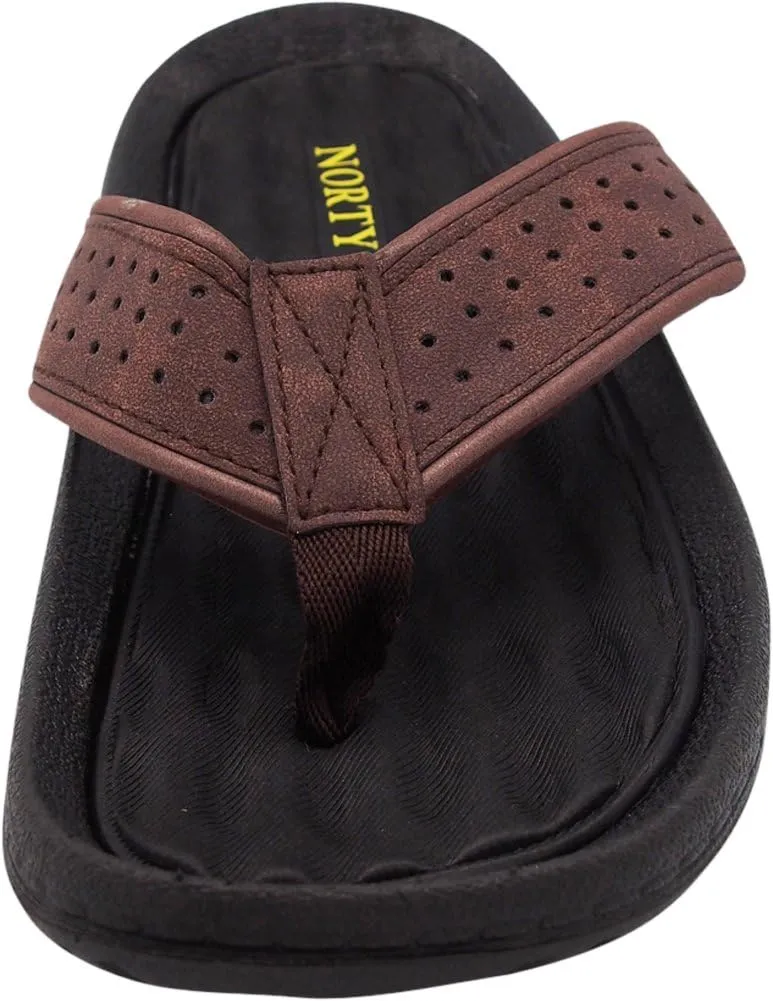 NORTY - Men's Ultra Soft EVA Foam Flip Flop Thong Sandal for Beach, Pool Or Everyday - 2 Colors
