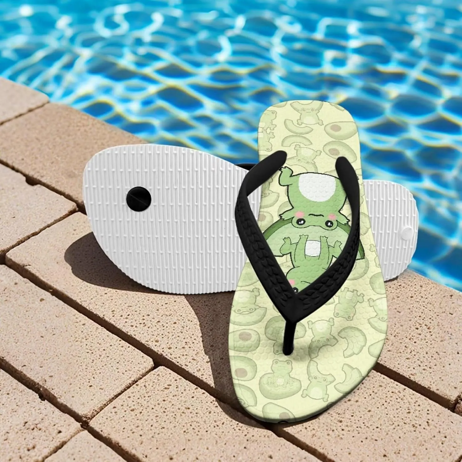 Novelty Animals Kids Flip Flops Toddler Non-Slip Sport Water Pool Sandals Quick Dry Bathroom Shower Shoes