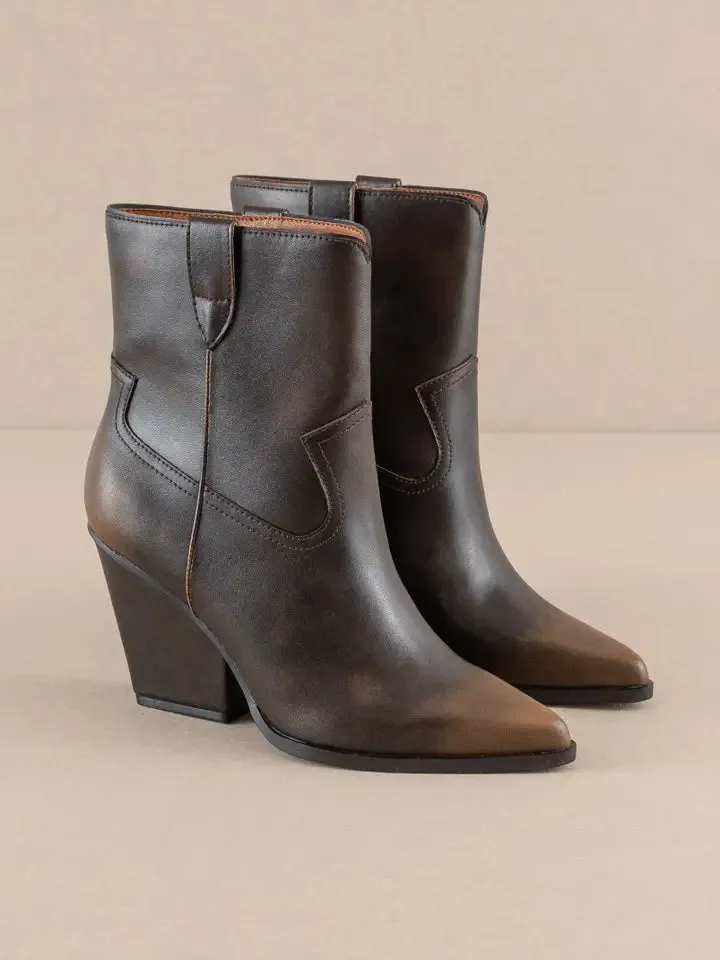 Oasis Society - The Brooks Coffee Two Toned Western Bootie