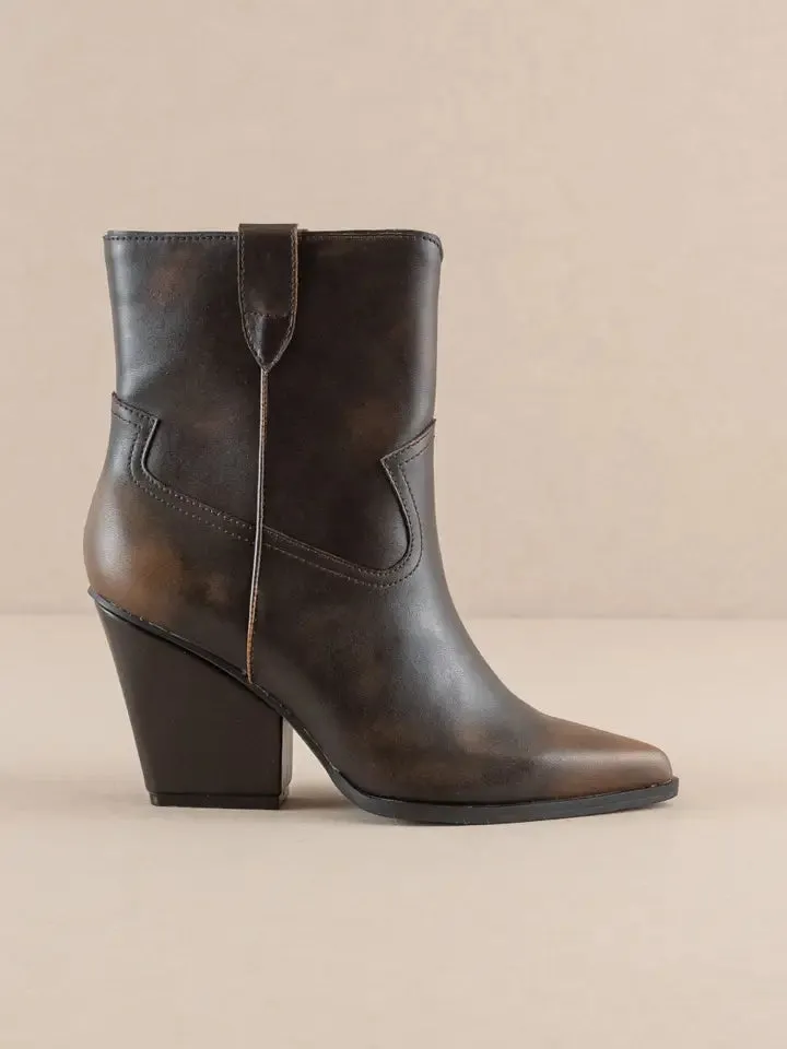 Oasis Society - The Brooks Coffee Two Toned Western Bootie
