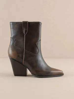Oasis Society - The Brooks Coffee Two Toned Western Bootie
