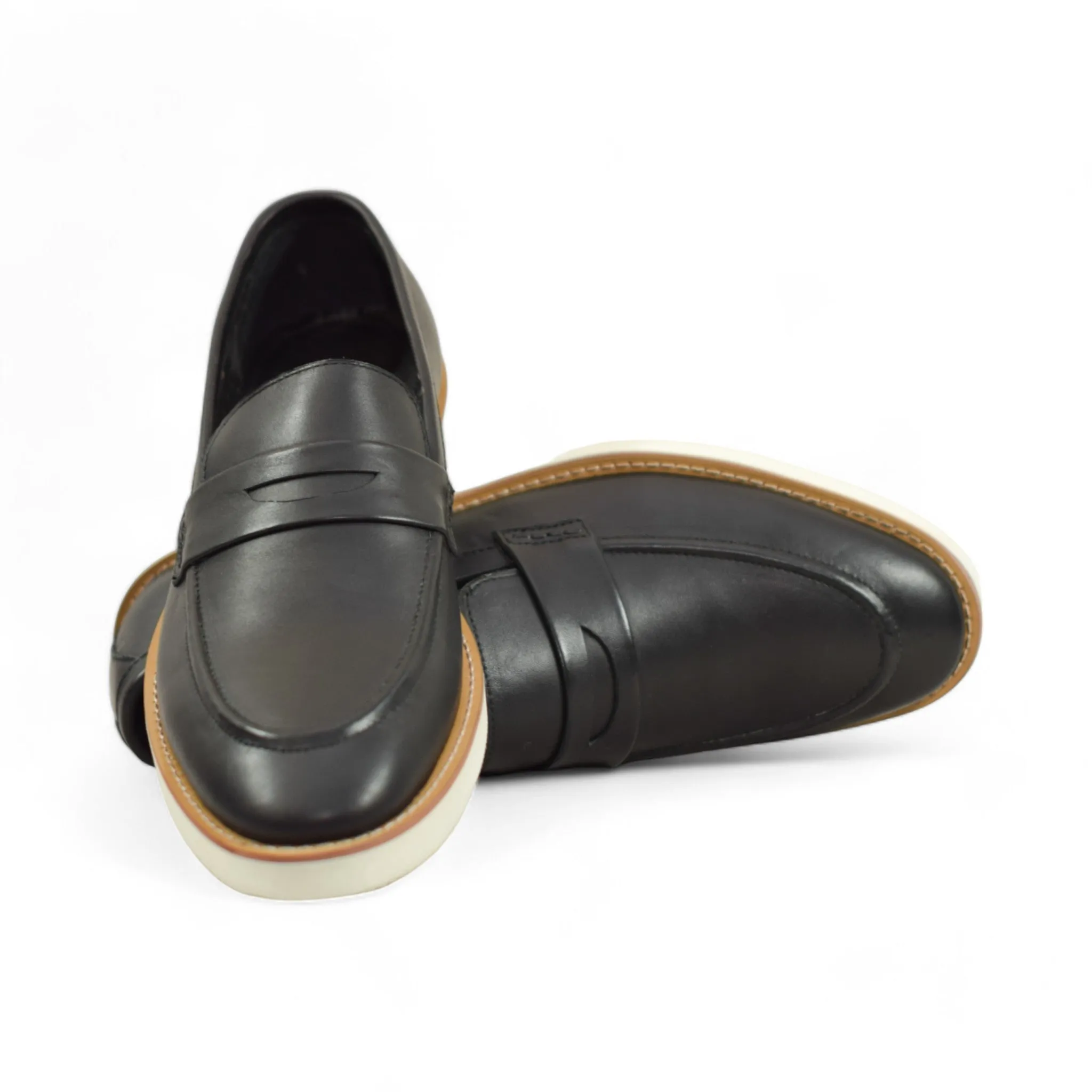 OK-4039 High Sole Leather Loafer