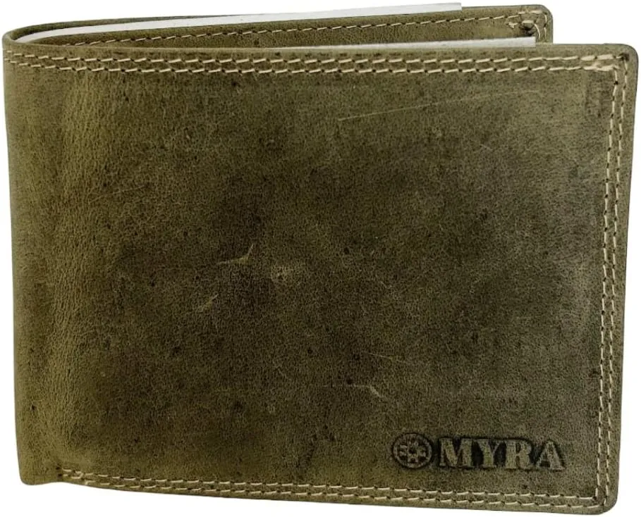Olive Green Men's Ridgetown Trail Wallet by Myra Bags