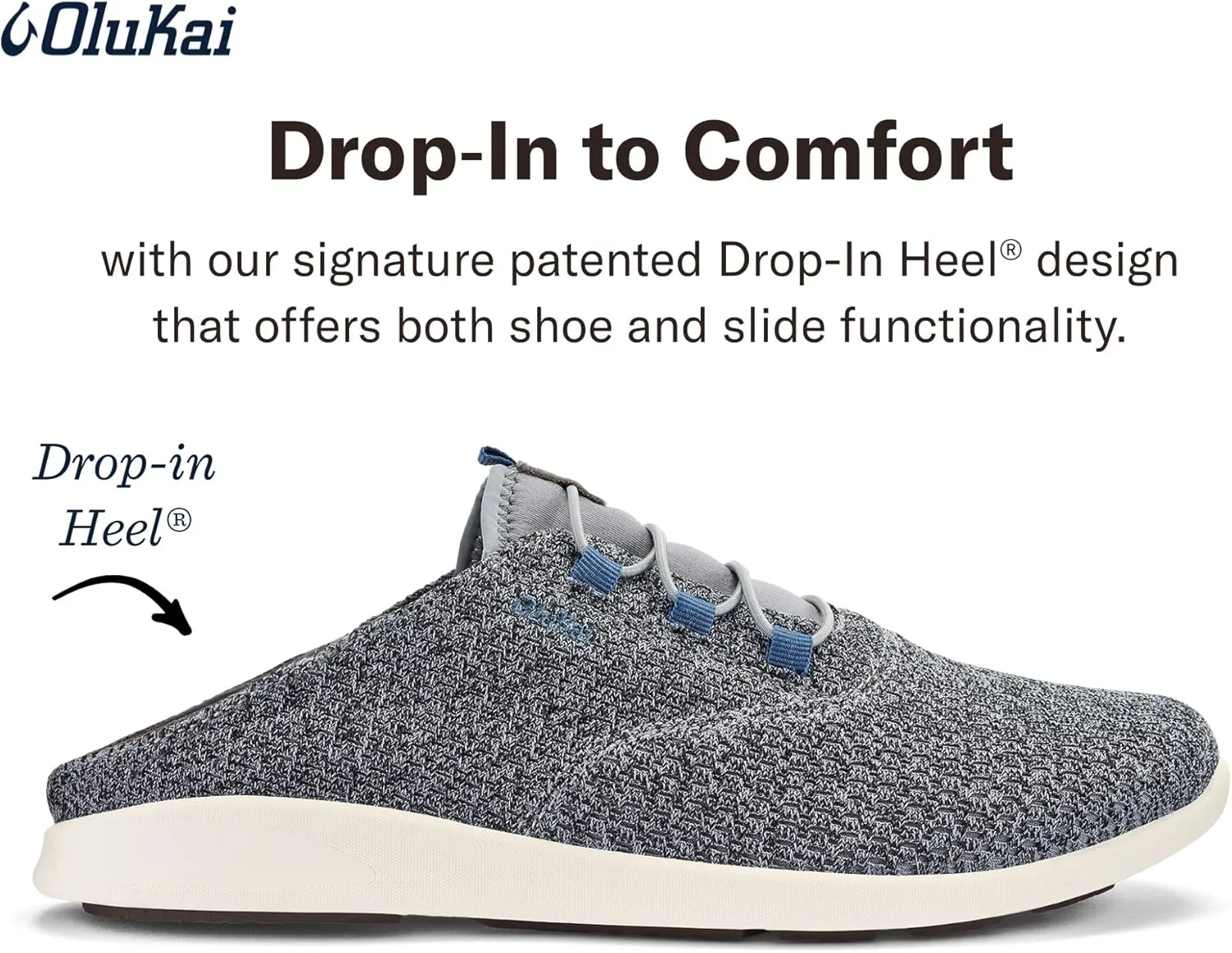 OLUKAI Alapa Li Men's Athletic Sneakers, Breathable Mesh & Moisture-Wicking Design, No Tie Laces, Lightweight & Supportive