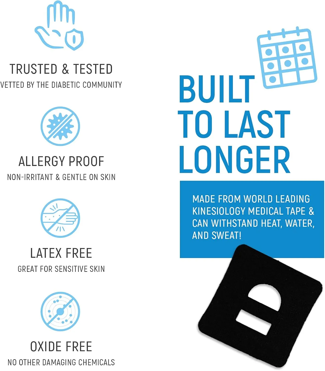 Omnipod overtape Adhesive Patch, Extra Secure & Water Resistant. (Minecraft)
