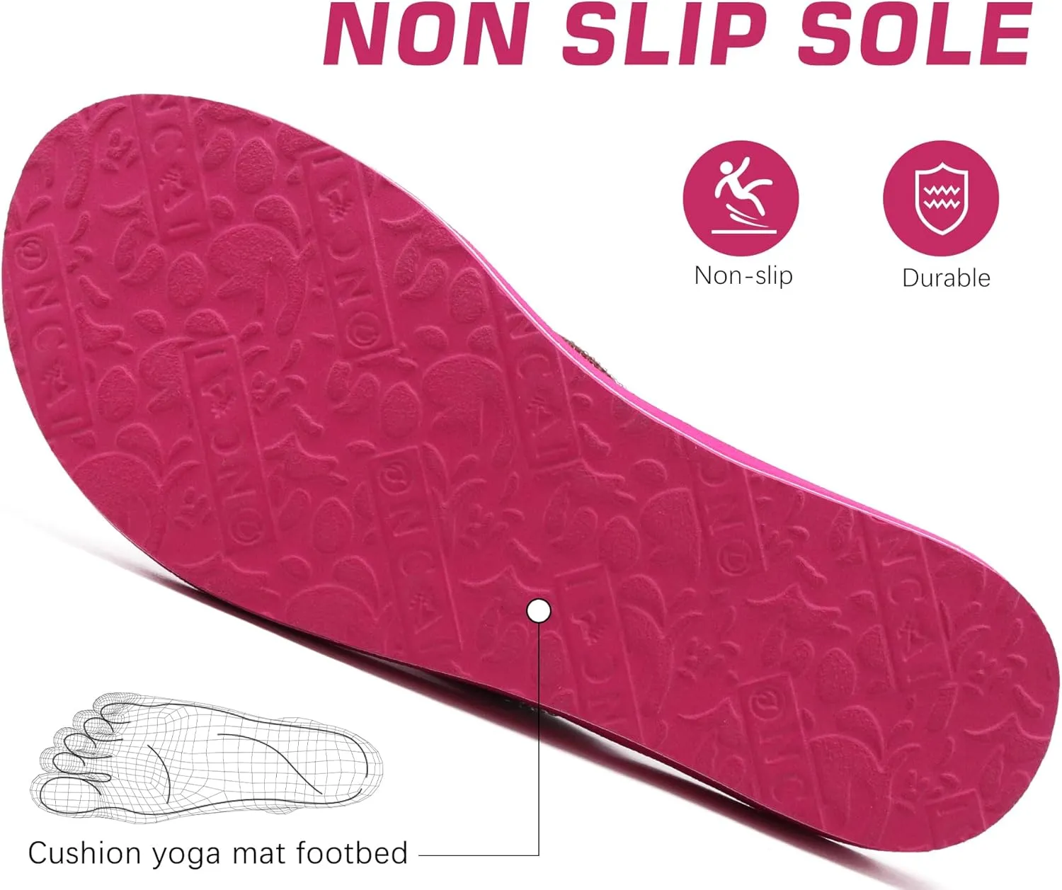 ONCAI Women's Flip Flops with Rhinestone, Arch Support Yoga Mat Comfort Walking Summer Beach Thong Sandals with Plantar Fasciitis Rubber Soles US Size 5-11