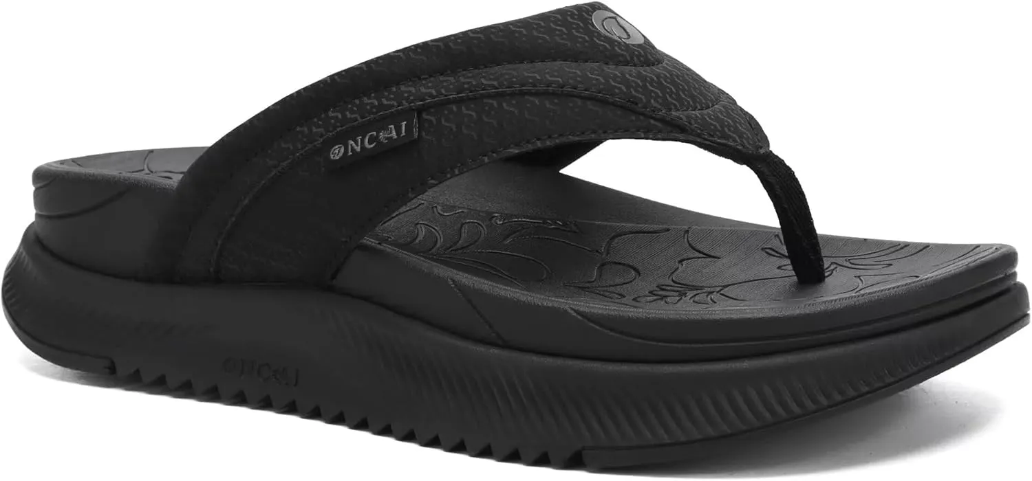 ONCAI Women's Orthotic Cushion Flip Flops Recovery Walking Sandals for Women with Arch Support Summer Comfortable Slip On Flip Flops for Womans Size 6-12