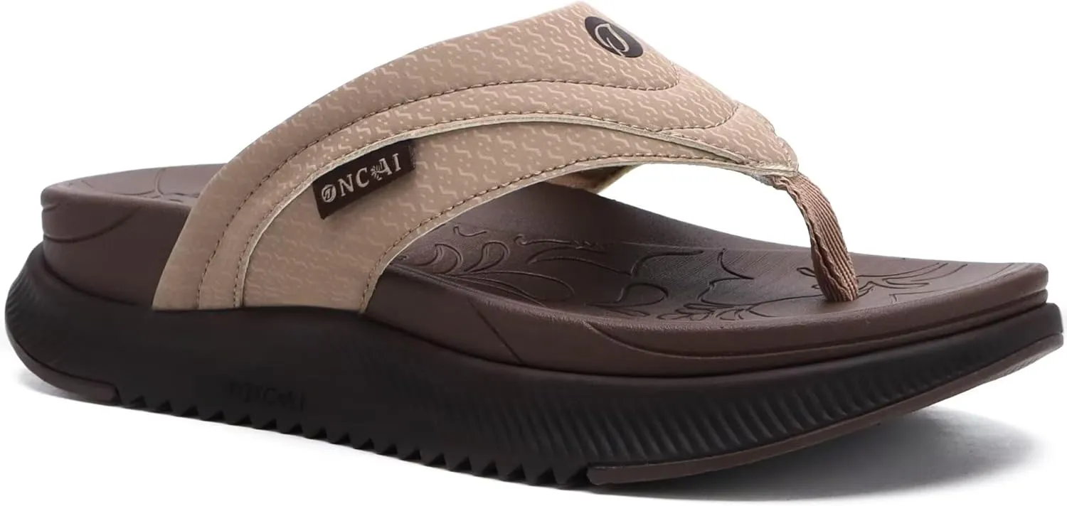 ONCAI Women's Orthotic Cushion Flip Flops Recovery Walking Sandals for Women with Arch Support Summer Comfortable Slip On Flip Flops for Womans Size 6-12