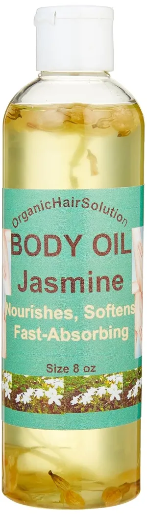 Organic Hair Solution- NOURISHING BODY OIL WITH (Jasmine)-Plant-based Formula, Dry Skin Moisturizer & Hydrating Body Massage Oil, for Radiant & Healthy Glow, Nourishing After Shower-For All skin