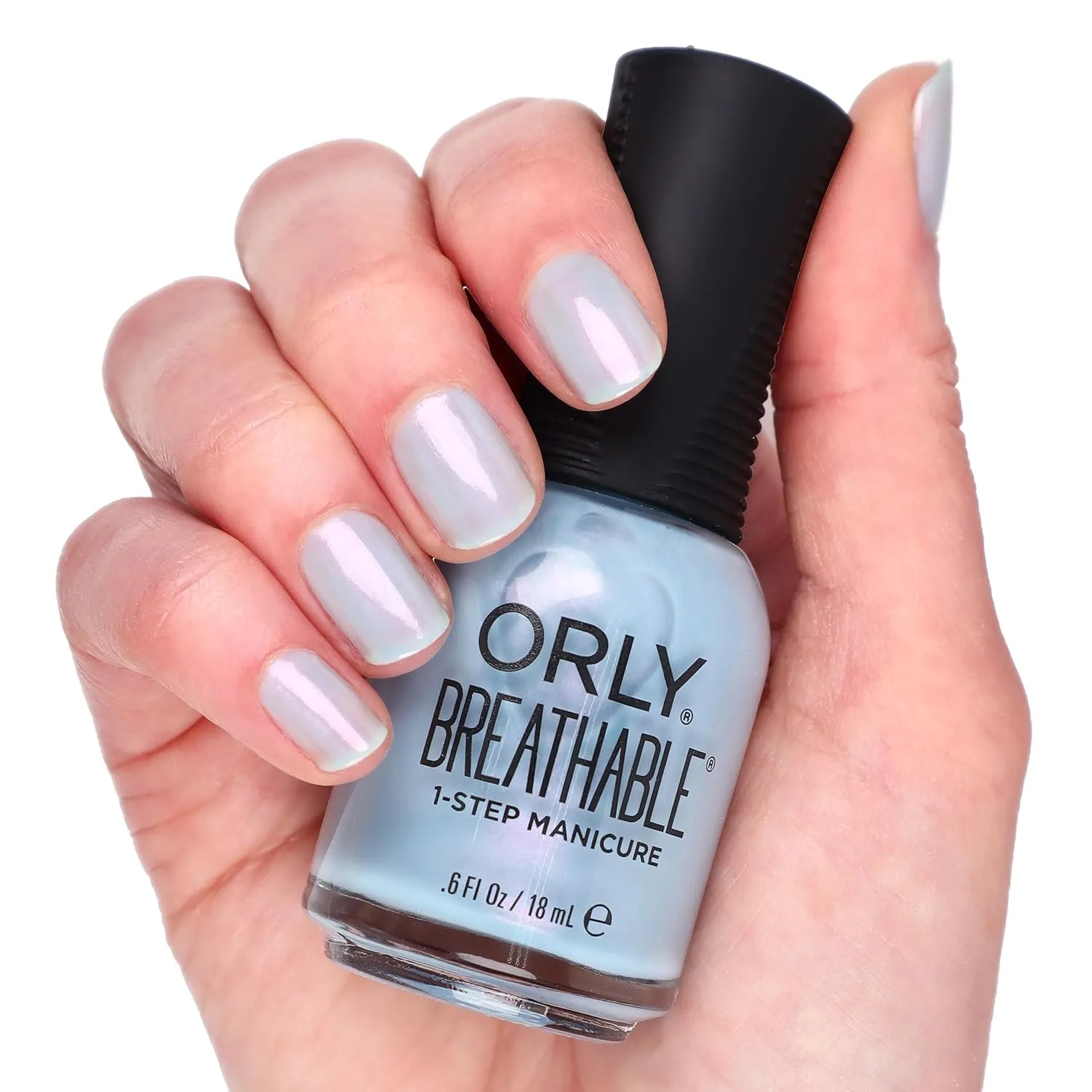 Orly Breathable Nail Polish Shore Thing | Light Blue Polish From Tide & Seek Spring & Summer Collection | Milky, Glass-Like Finish | Long-Lasting Wear, Chip Resistant | Vegan & Cruelty-Free (18ML)